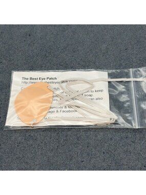Best Eye Patch Nude Silicone Child Size Small Replaceable Straps  2 X 1.625